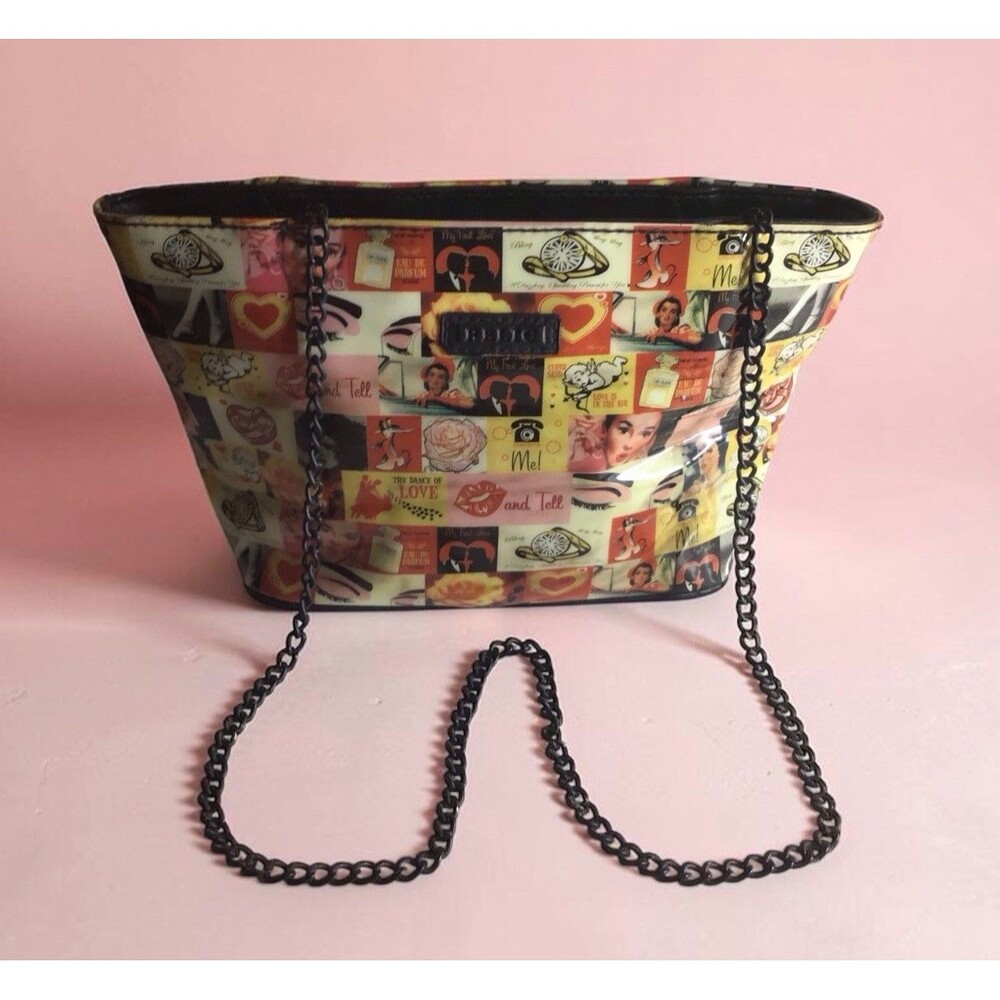 Vintage Relic Purse,1960 Hollywood Graphics,small,10”x5”x3”,Read